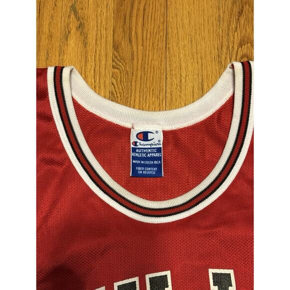 Original Michael Jordan #23 Champion Jersey Size 48 Chicago Bulls 97-98 Season - Picture 4 of 7
